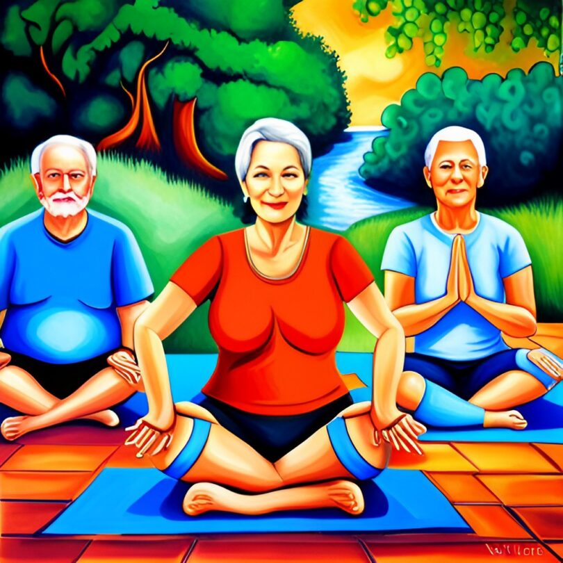 teaching yoga to seniors