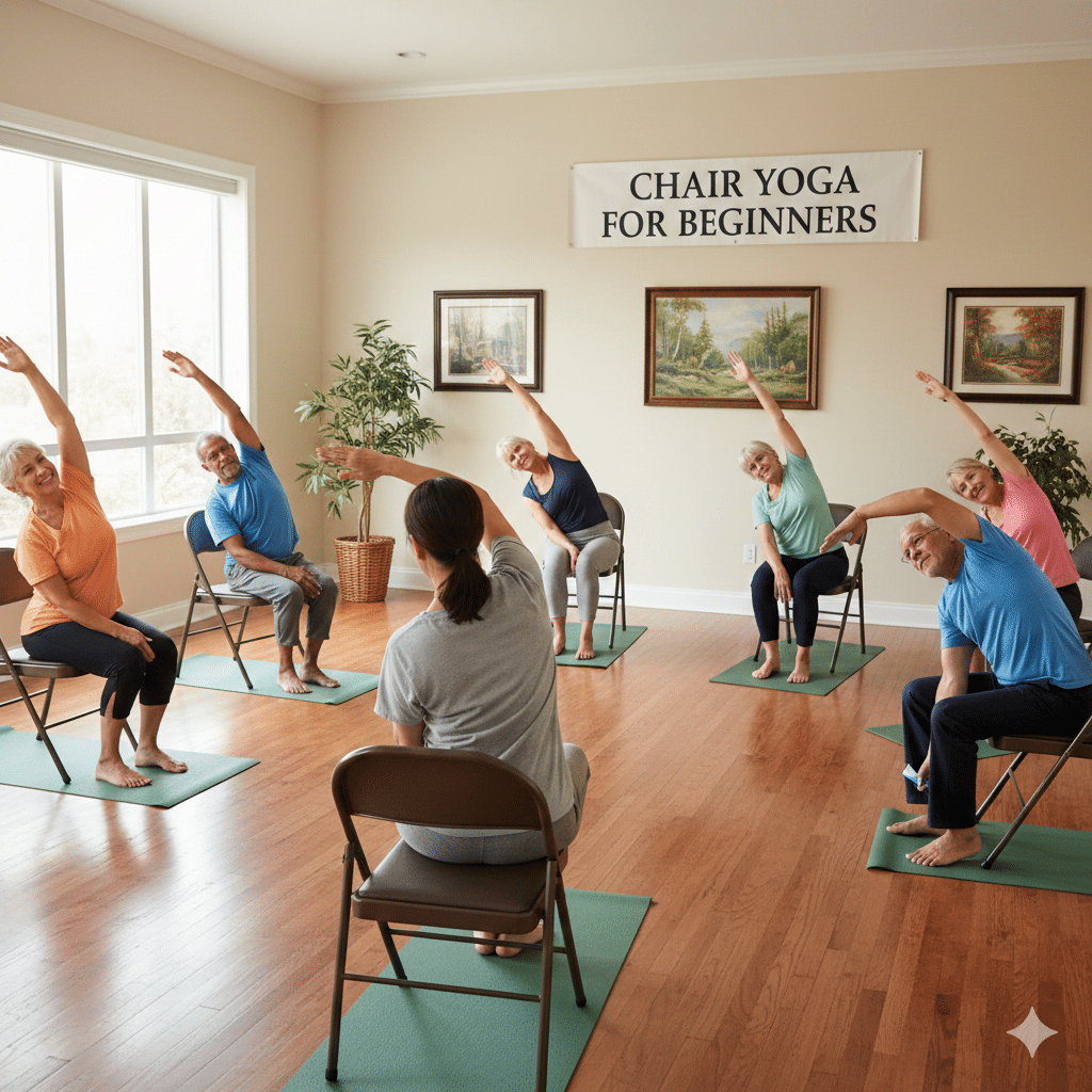 Chair Yoga for Beginners: 10 Easy Moves to Reduce Pain & Improve ...