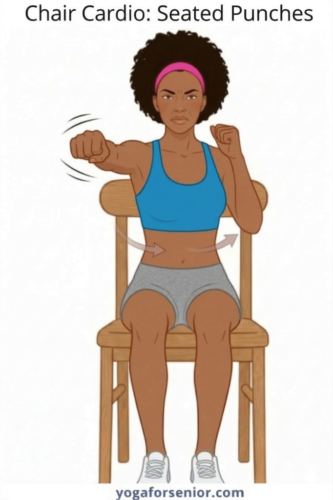 Chair Cardio for Fat Loss: 7 Easy Seated Exercises That Burn Calories ...
